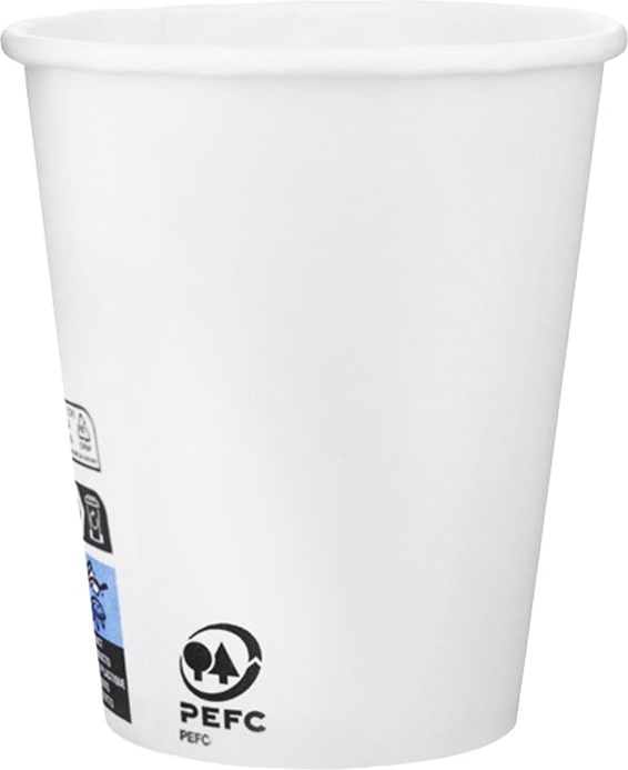 MONOUSO - Copo de Cartão Branco 9Oz/280ml Ø8,0cm (1.000 Uds)