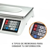 thumbnail of Bascula balanza  para pesar fruta, verdura, 40kg 2 en 1 batería interna y corriente 220V inalámbrica pantalla