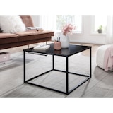 thumbnail of Couchtisch 60x60x40 cm Metall Wohnzimmertisch Industrial Schwarz, Sofatisch Quadratisch, Loungetisch Kaffeetisch Stahl, Beistelltisch