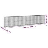 thumbnail of vidaXL Gabione mit Deckel 1000x100x200 cm Verzinktes Eisen