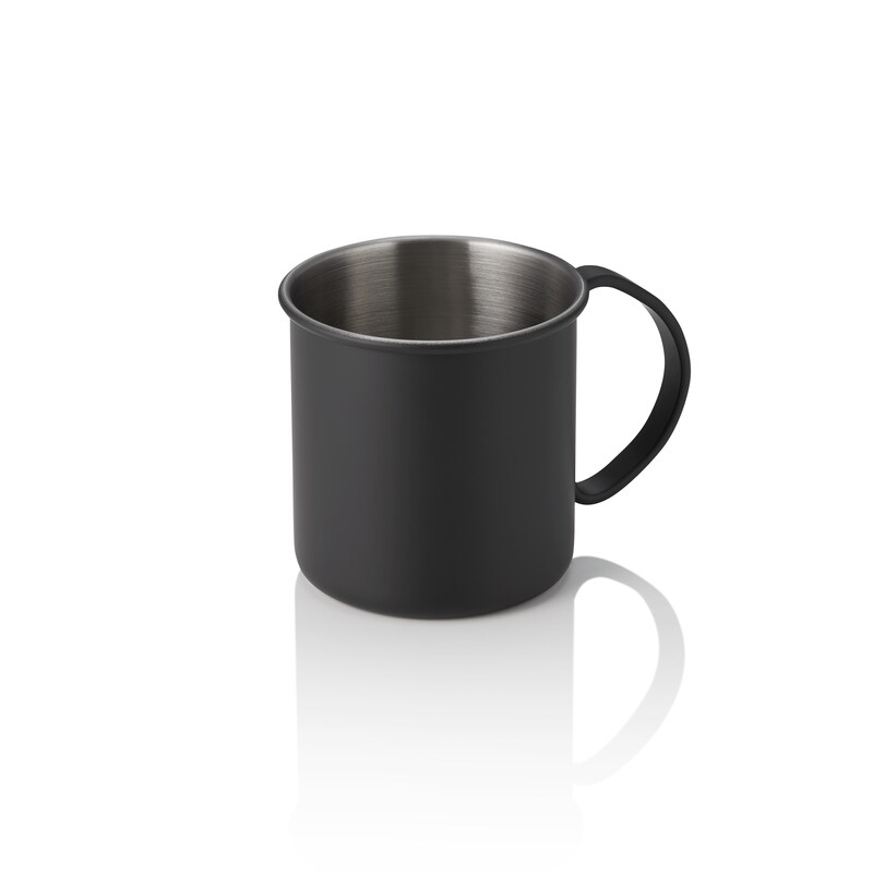 8x Moscow Mule Nocturn, 0,45 ltr., Ø 9 cm, Höhe 9 cm, schwarz matt, Chromnickelstahl 18/10