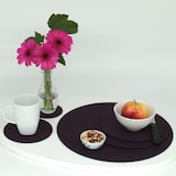 thumbnail of BIASTO - Premium Filz Untersetzer - rund 10cm - Farbe: pflaume (HF027). Design Glas-Untersetzer für Getränke, Tisch, Bar, Tasse, Vase