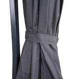 thumbnail of Deluxe Ampelschirm HWC-D14, Sonnenschirm, rund Ø 3m Polyester Alu/Stahl 14kg ~ anthrazit mit Ständer