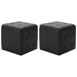 thumbnail of vidaXL Pouf 2 Stk. Schwarz 30x30x30 cm Kunstleder