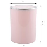 thumbnail of MSV - Papelera de oficina "Aspen" 6L de plastico en color rosa 24,2x19x19cm
