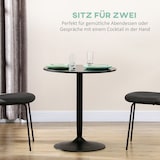 thumbnail of Esstisch Rund Schwarz 70x70x75 cm platzsparend für kleine Räume mit MDF Tischplatte lackiert und Stahlfuß rutschfest, modern und stabil
