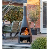 thumbnail of Braciere RedFire Kingston Extra Large – acciaio – altezza 160 cm – nero – con vano porta legna