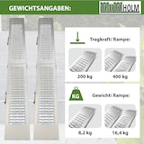 thumbnail of TRUTZHOLM 2 x Auffahrrampe 189 cm Stahl 400 kg klappbar geriffelt rutschfest Verladerampe Rampe