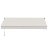 thumbnail of Outsunny toldo manual retráctil con manivela 200x295 cm toldo de pared con protección solar UV50+ y brazo de aluminio para jardín terraza exterior