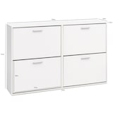 thumbnail of WOHNLING Schuhschrank WL5.829 Holz 120x81x24 cm Schuhregal Modern Schuhkipper