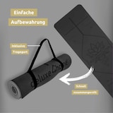 thumbnail of Yogamatte rutschfest MADY [Mit Tragegurt] 6 mm Dicke | Yoga Matte Fitnessmatte Trainingsmatte TPE Gymnastikmatte für Sport , Schwarz