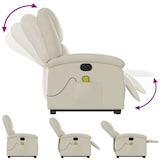thumbnail of vidaXL Massagesessel mit Aufstehhilfe Elektrisch Creme Kunstleder