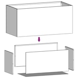 thumbnail of vidaXL Plantenbak 62x30x29 cm staal wit