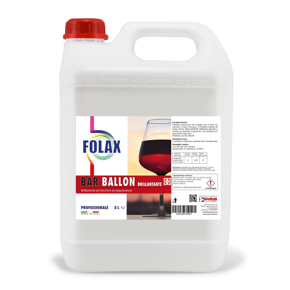 Folax Brillantante Ballon Per Bicchieri Da Degustazione 5 LT