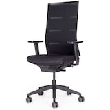 thumbnail of bümö SitzMeister Bürostuhl ergonomisch, Stoff & Netzbezug in schwarz - Ergonomischer Drehstuhl mit Rollen, Stuhl mit Armlehne, Synchronmechanik uvm.