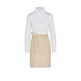 thumbnail of BRUSSELS - Short Recycled Bistro Apron with Pocket: One Size / Natural