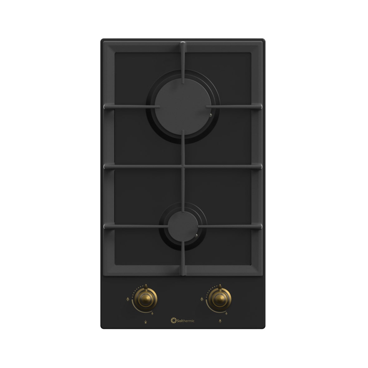 Solthermic Placa Gás 30 Bl152 Preto Rústico 2 Queimadores