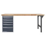 thumbnail of PROREGAL Werkbank Giant Rhino Plus mit 6 Schubladen | HxBxT 84x200x70cm | Traglast 500kg | Anthrazitgrau/Anthrazitgrau