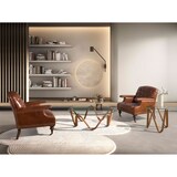 thumbnail of Angel Cerdá  Runder Ecktisch aus gehärtetem Glas und Nussbaumholz 2125C