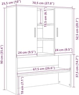 thumbnail of vidaXL Waschmaschinenschrank Altholz-Optik 70,5x25,5x90 cm