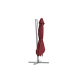 thumbnail of METRO PROFESSIONAL Parasol ROMA, aluminium/polyester, 3 x 3 m, ouverture à manivelle, rotation à 360°, protection UV50+, hydrofuge, rouge/platine
