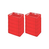 thumbnail of PROREGAL 10x Eurobehälter Fleischerkasten E2 | HxBxT 20x40x60cm | 41 Liter | Rot | Fleischerkiste, Fleischkiste, Metzgerkiste