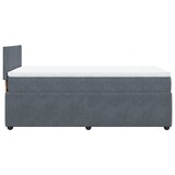 thumbnail of vidaXL Boxspringbett mit Matratze Dunkelgrau 90x200 cm Samt