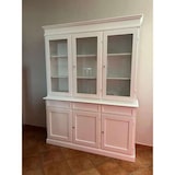 thumbnail of shopinnovativo -Cristalliera 6 ante 3 cassetti arte povera in legno massello e mdf con rifinitura in bianco 156x42x205 H