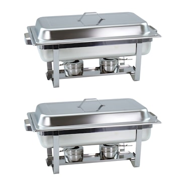2 piezas Chafing dish 4331 incl. recipiente GN 1/1 65mm