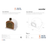 thumbnail of MF - Horno de Leña Exterior de Obra Modelo VULCANO (Blanco - 80 x 80 x 63 cm) - Sin Aislamiento