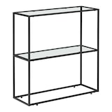 thumbnail of Helloshop26 - Mesa de consola com tampo de vidro temperado 85 x 80 x 30 cm preta e transparente 03_0010876