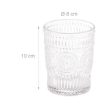 thumbnail of Relaxdays Trinkgläser, 4er Set, 300 ml, Vintage Gläser Wasser, Saft, Limo, spülmaschinenfest, Wassergläser, transparent