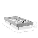 thumbnail of Base tapizada Eris 90x190 cm color Beige