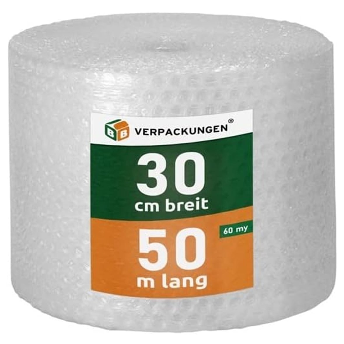 2 x Luftpolsterfolie (0,3 x 50 m) Knallfolie Noppenfolie Polsterfolie 2-lagig 60 my Umzug BB-Verpackungen