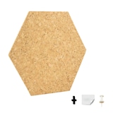 thumbnail of Securit® Conjunto de 7 Quadros de ardósia e painéis murais de cortiça – Hexágono – Marcador de giz e fixação incluídos