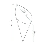 thumbnail of MONOUSO - Papieren voedsel kegel Vetvrij "Times" 42cm 600g (250 stuks)
