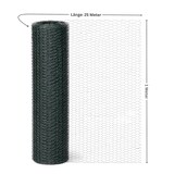 thumbnail of PROREGAL Maschendrahtzaun Sechseckgeflecht KEEPY, Höhe 1,0 Meter, Länge 25 Meter, Maschenweite 16mm, Drahtstärke 1,0mm, PVC-Beschichtet Grün