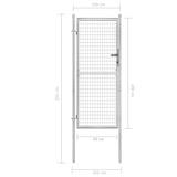 thumbnail of Gartentor Verzinkter Stahl 105x250 cm Silbern