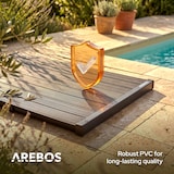 thumbnail of AREBOS Elemento di base per doccia da giardino | antiscivolo e idrorepellente | Piastra in PVC, resistente alle intemperie e stabile