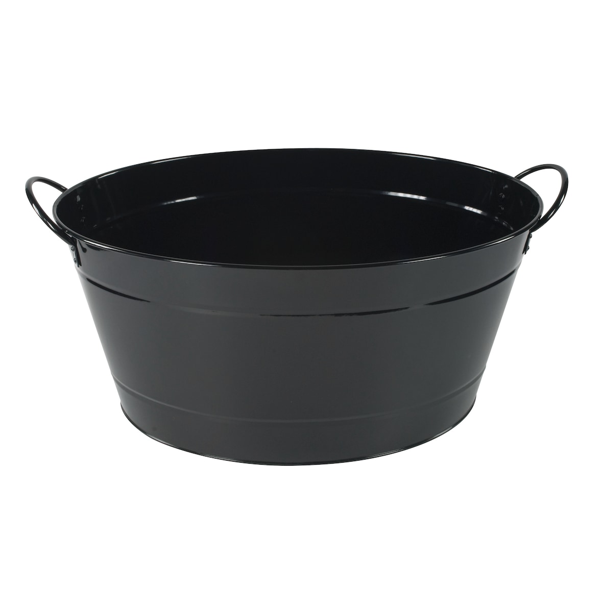 ILSA Party Eimer aus schwarz lackiertem Metall 50x32x23 cm