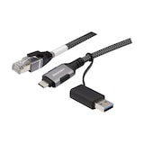 thumbnail of DEXLAN Cordon RJ45 USB-C/A carte réseau Gigabit intégré- 5m