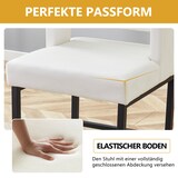 thumbnail of Barhocker Set 2er mit PU Bezug Weiß+Schwarz 91x50x41 cm gepolsterter Quadratsitz Metallbeine stabil pflegeleicht Nordic Design