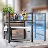 thumbnail of Mikrowellenregal Marana stufig schwarz/2-stufig