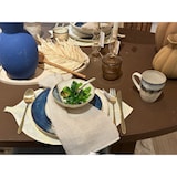 thumbnail of Steinguttasse 11cm Teetasse mit Henkel Keramiktasse Kaffeetasse Teebecher Beige Blau Steingut Tasse Vintage Kaffeebecher Keramik Geschirr Geschenk