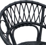 thumbnail of vidaXL Esszimmerstuhl 2 pcs Schwarz 49 x 51 x 81 cm Rattan und Eisen