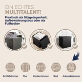 thumbnail of CASARIA® Faltbarer Sitzhocker mit Stauraum 2er Set Kunstleder Schwarz