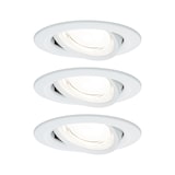 thumbnail of Paulmann LED Einbauleuchte Nova Coin 3er-Set   rund 84mm 50° 3x2,8W 3x505lm 230V  4000K Weiß matt 92455