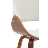 thumbnail of Lot de 2 chaises de salle à manger Vangale Noyer / Crème/Tissu