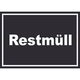 thumbnail of Restmüll Mülltrennung Schild mit Text waagerecht A6 (105x148mm)