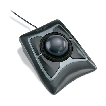 Kensington Trackball Expert Mouse, con Cavo, Rotella di Scorrimento, Design Ambidestro, Tracciamento Ottico, Sfera da 55 mm, Nero,  64325